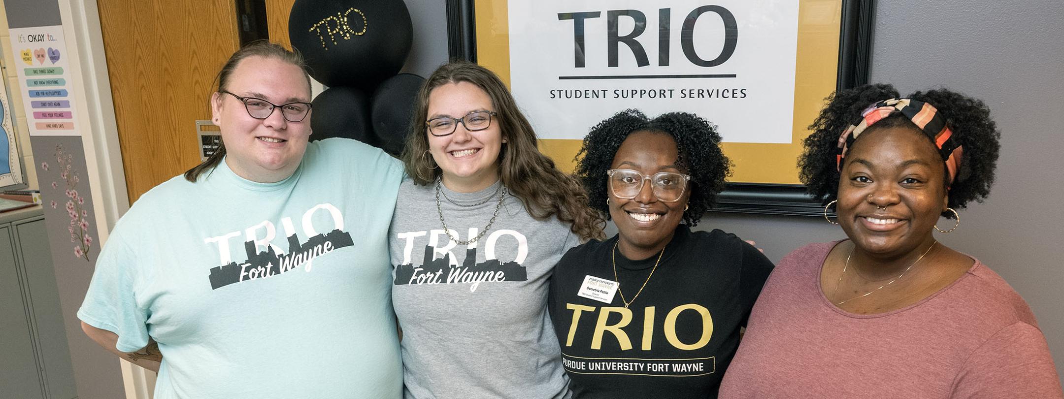 A group of TRIO students at PFW