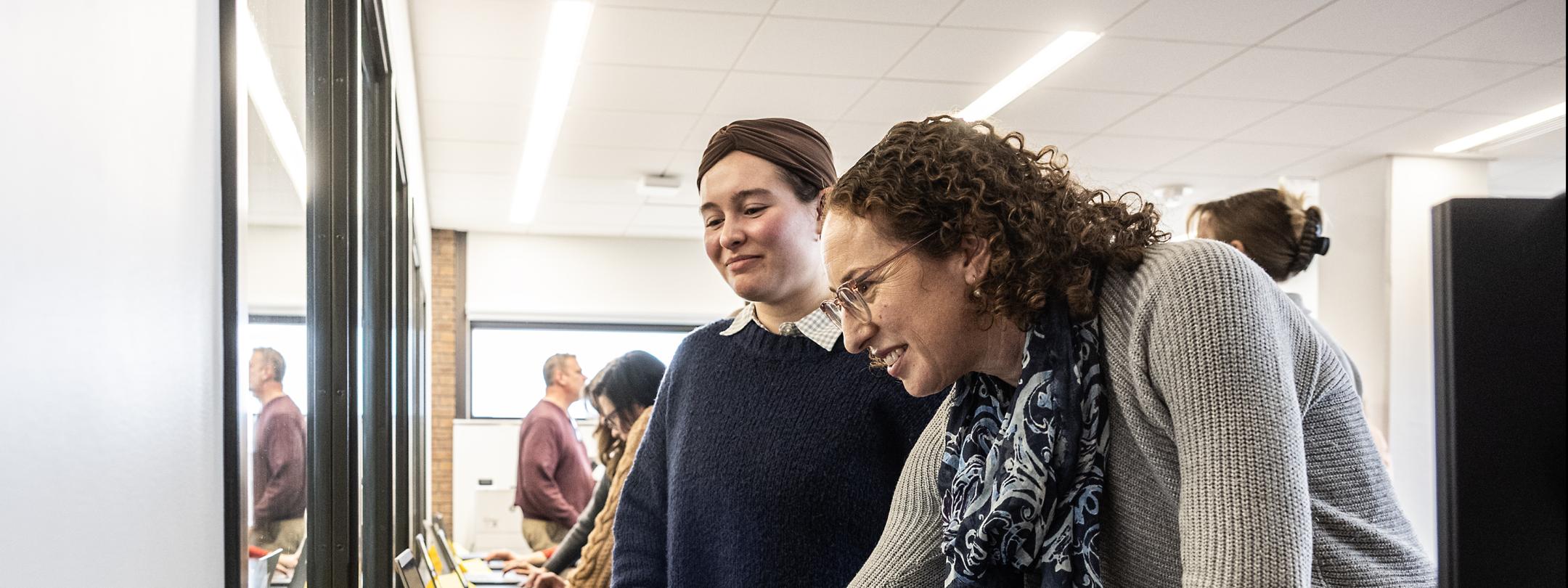 Professor and student during Co-Lab
