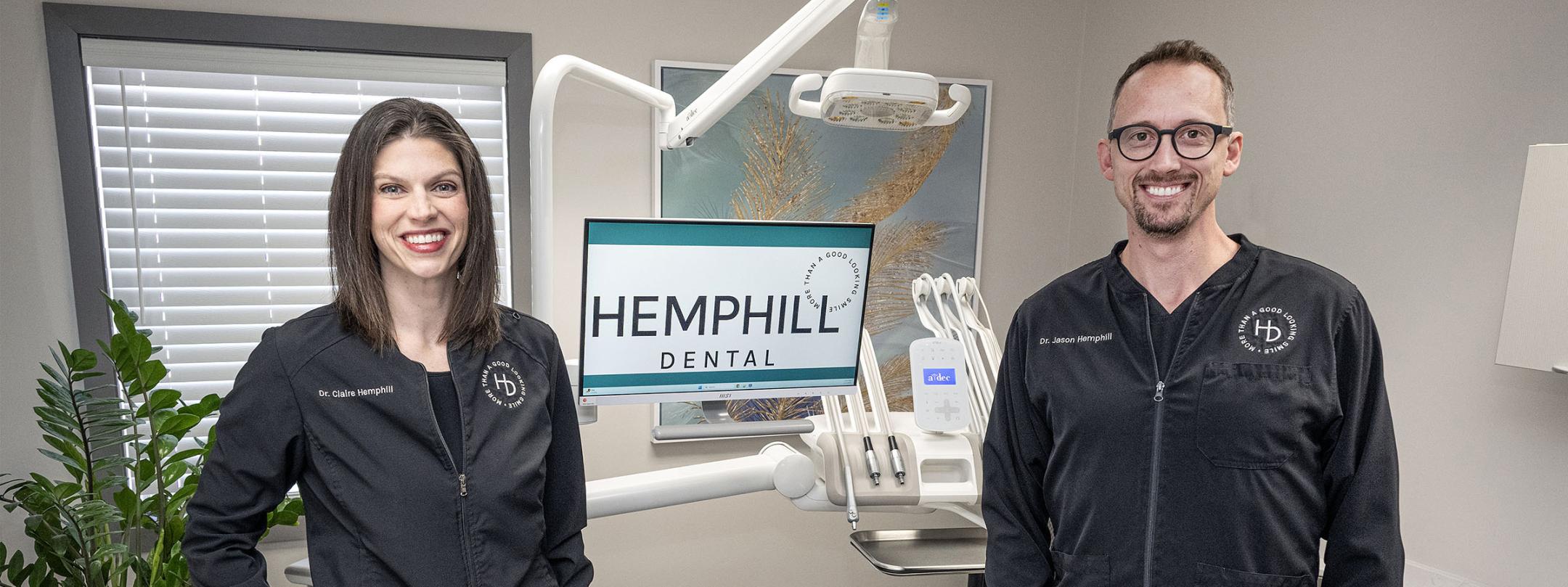 Claire and Jason Hemphill in their dental office