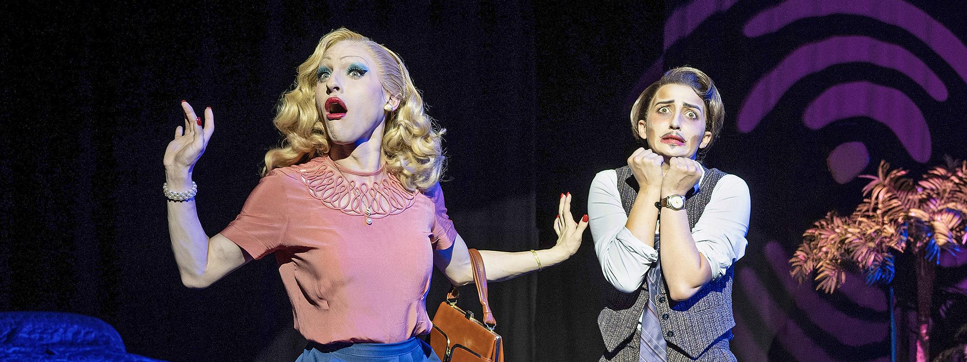 Two students perform in a fall 2026 theatre production