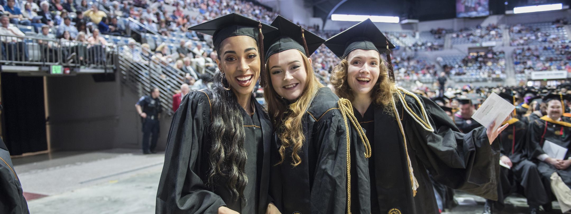 Students graduating.