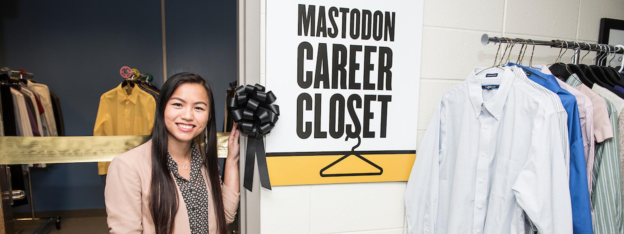 Career Closet loans out professional clothing for students going to job interviews.