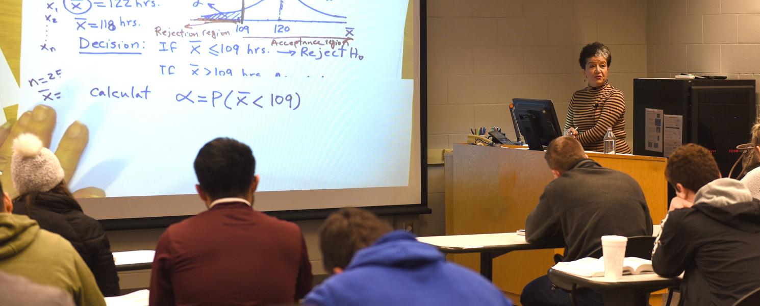 Professor lecturing.