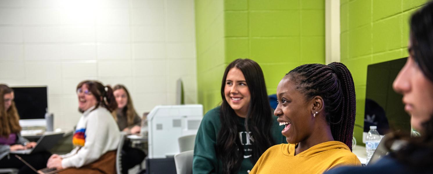 Students in a communication classroom.