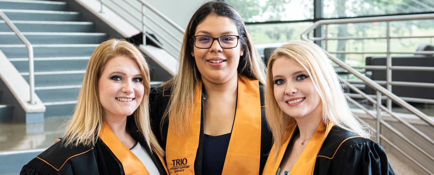 TRIO students at commencement.