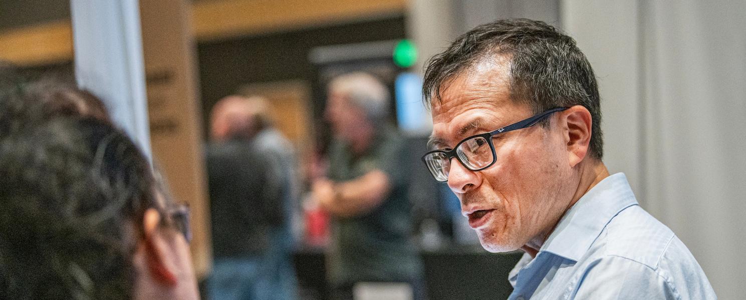 PFW faculty in conversation.