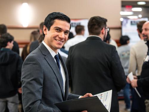 Student at a DSB networking event.