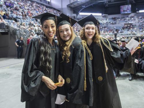 Students graduating.