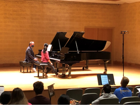Student performing