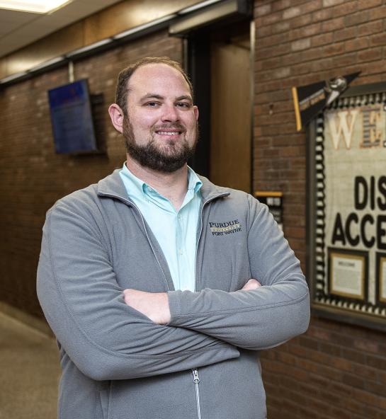 Portrait of Ryan McCombs, director of the Disability Access Center at Purdue Fort Wayne