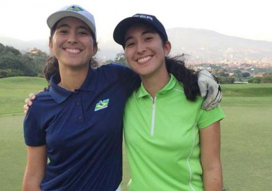 PFW women's golf team members Laura and Luiza Caetano