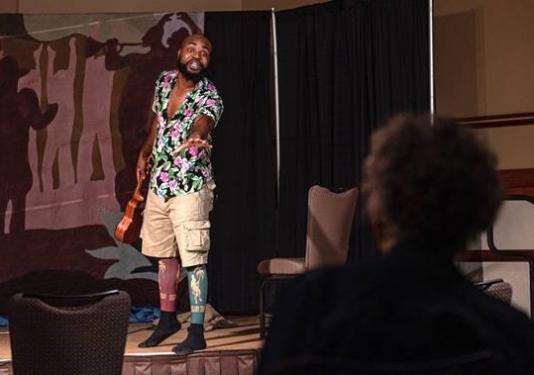 Austin Dean Ashford presents his one-man show, Island Trap, in the Walb Union Classic Ballroom