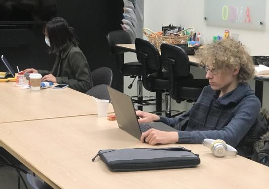 Students studying in ODMA