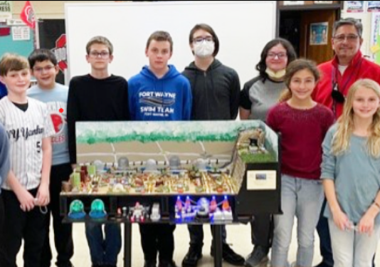 Group photo of the Future City Indiana Regional competition winners, Team Refusionstad: Blackhawk Middle School