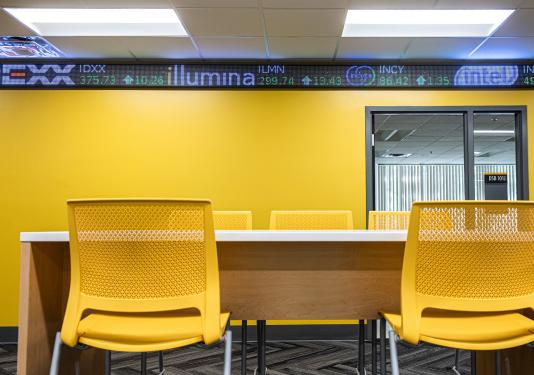 Ticker in Doermer with study and lounge area.
