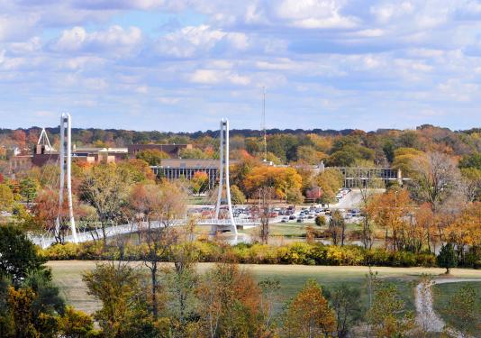 Campus from an aerial view