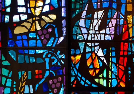An assortment of stained glass images.