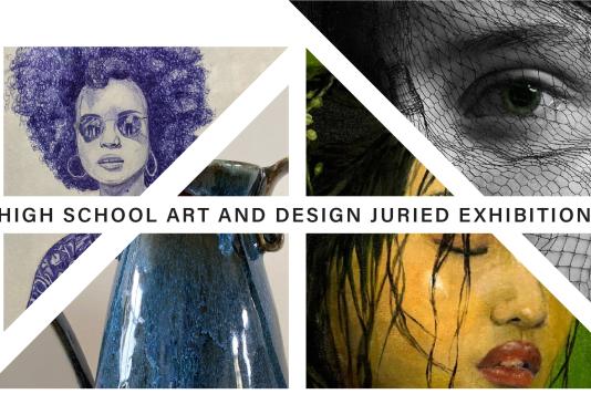 A selection of artworks created by high school students.