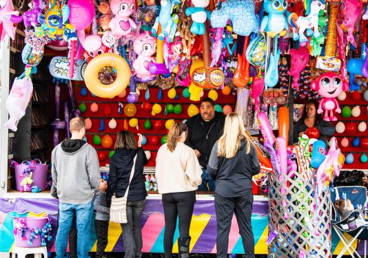 Students playing games at the Big Night