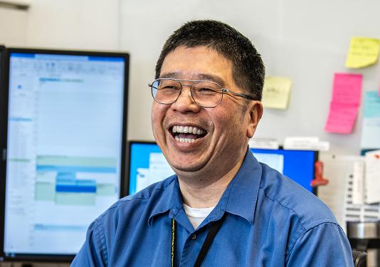 Portrait of Daniel Lin laughing