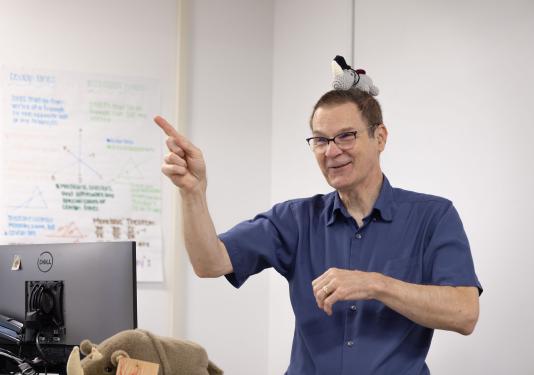 John LaMaster is teaching in class