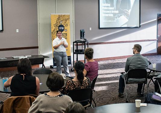 Allie Lane is leading a PFW Connects session