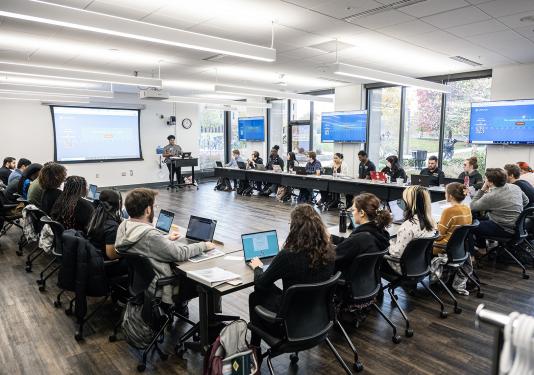 The Student Senate meets in the IdeaSpace in Helmke Library.
