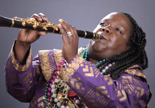 woman playing clarinet
