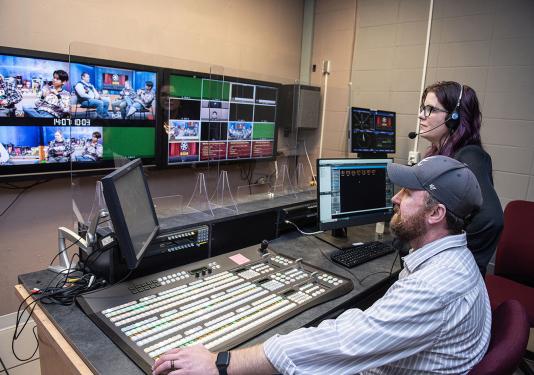Art Herbig is working in a TV studio