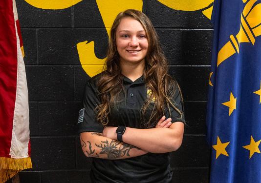 After graduating with a bachelor’s degree in 2022, Audrey Dickerson returned to campus this fall as a recruitment officer.