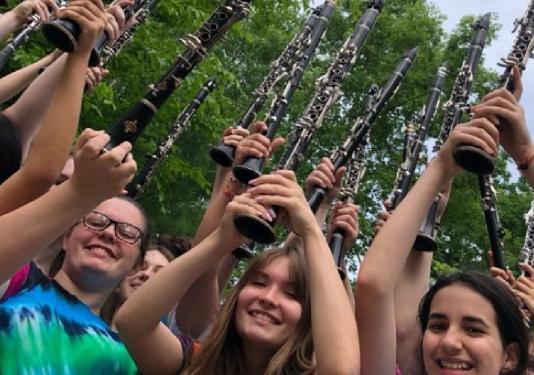 clarinets raised to the sky 