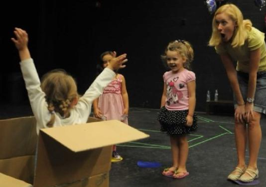 kids acting and smiling