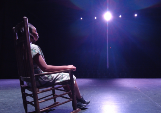 A photo taken from the stage of The Color Purple