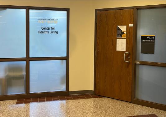 Entrance to the health clinic