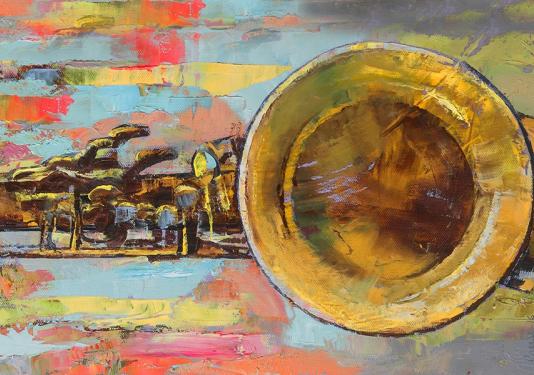 painted saxophone