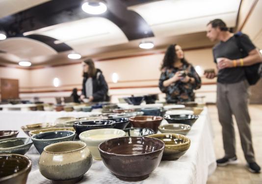 Ceramic bowls being sold