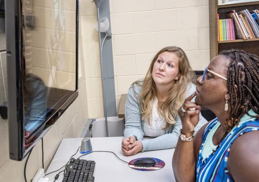 Observing a counseling session.