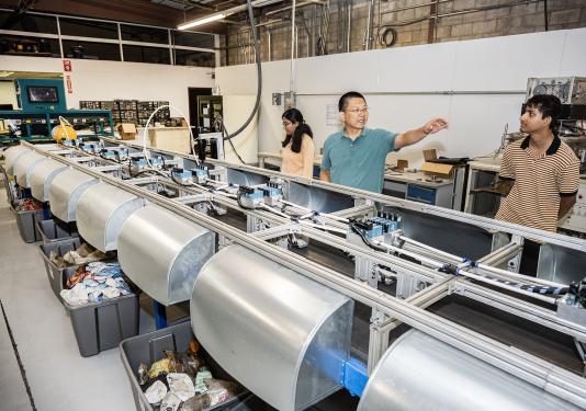The machine utilizes artificial intelligence to sort a variety of recyclable plastic bottles for conversion into chemical and other usable materials. 