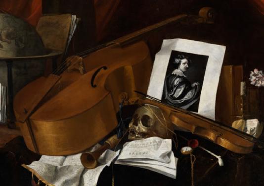 violins and sheet music