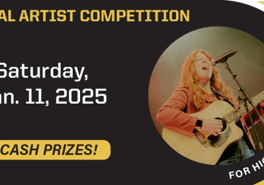 poster of popular music singer with guitar