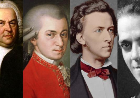 headshots of famous composers