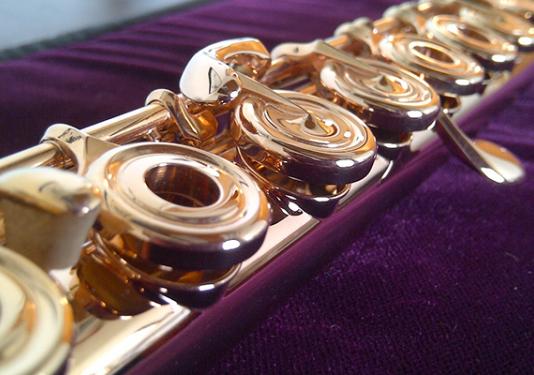 flute on purple velvet