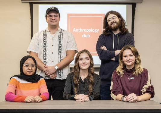 Five members of the Anthropology Club.