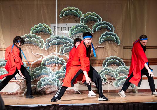 Performers at the Cherry Blossom Festival