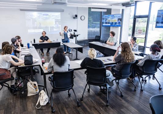 Participants at a mock trial