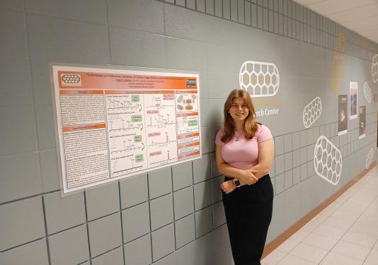 Angel Bishop and her prize-winning poster