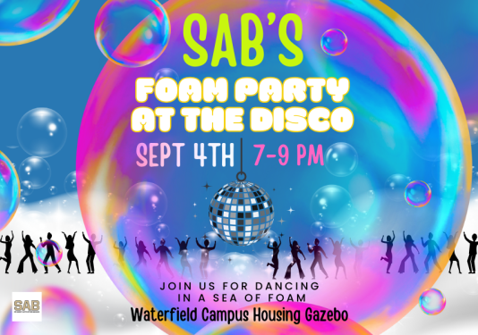 SAB foam party flyer