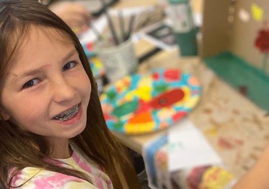 child painting