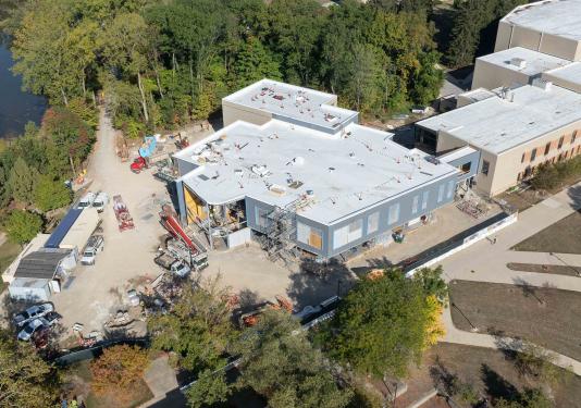 Aerial view of the Surack-Sweetwater Music Industry Building
