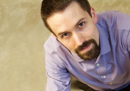 man looking at camera